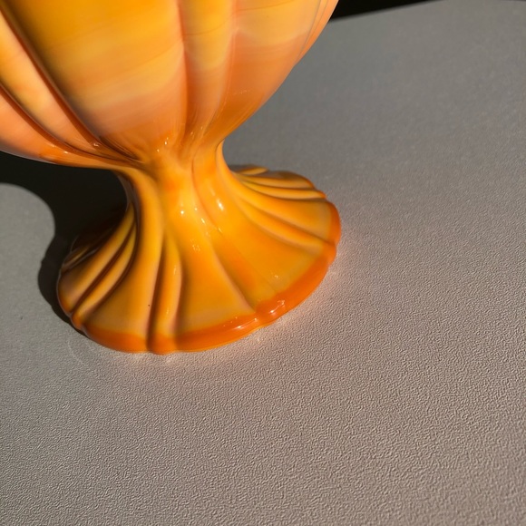 LE SMITH Glass Bittersweet Orange Covered Compote - Picture 5 of 15